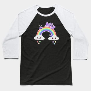 Ally Kawaii Rainbow Baseball T-Shirt